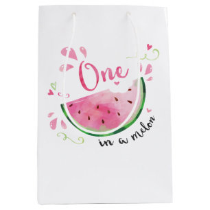 Sacola Para Presentes Média Um em um Partido Melon primeiro aniversario