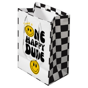 Sacola Para Presentes Média Um Feliz Cara Feliz Primeiro Aniversário