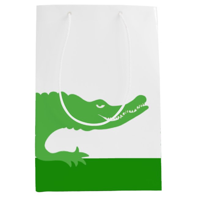 Sacola Para Presentes Média Um Gator Invadido (Frente)