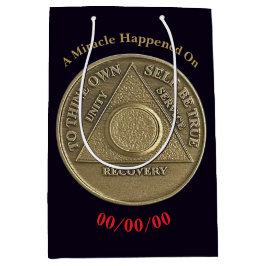 Sacola Para Presentes Média Um Milagre Aconteceu Na DATA PERSONALIZADA Moedas 