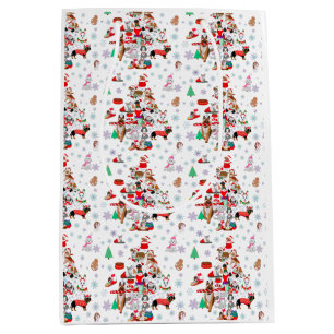 Sacola Para Presentes Média Um Natal muito Feliz para cães