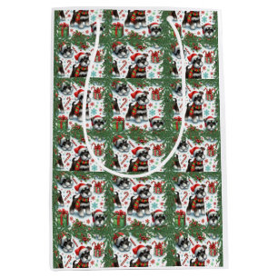 Sacola Para Presentes Média Um Natal Muito Schnauzer