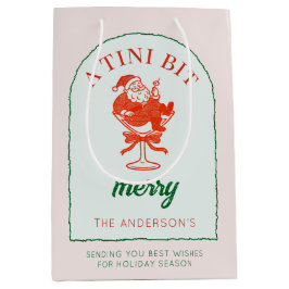Sacola Para Presentes Média Um Natal Tini Bit Merry Martini 