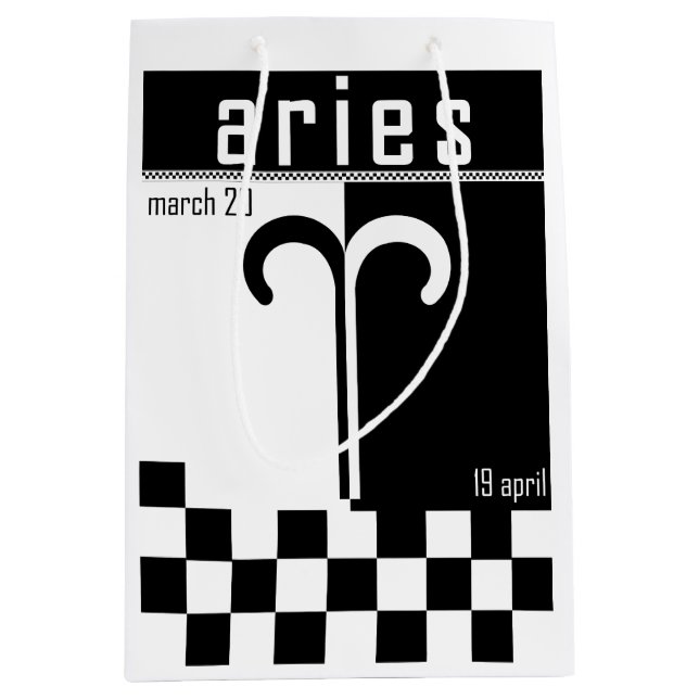 Sacola Para Presentes Média Um saco do presente do sinal do zodíaco para o (Frente)