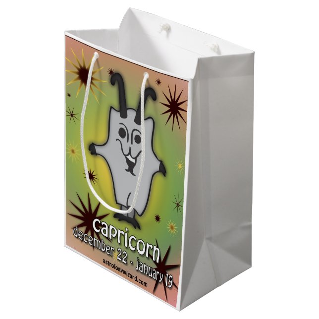Sacola Para Presentes Média Um saco do presente do sinal do zodíaco para o (Frente inclinada)