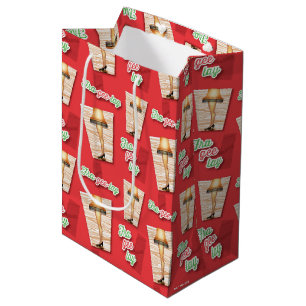 Sacola Para Presentes Média Uma história de Natal Padrão Da Lâmpada Da Pe