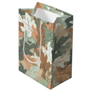 Sacola Para Presentes Média Uma Série de Design de Camuflagem Realista #2
