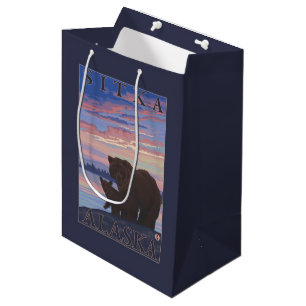 Sacola Para Presentes Média Urso e Cub - Sitka, Alaska