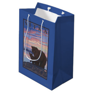 Sacola Para Presentes Média Urso e Cub - Sitka, Alaska