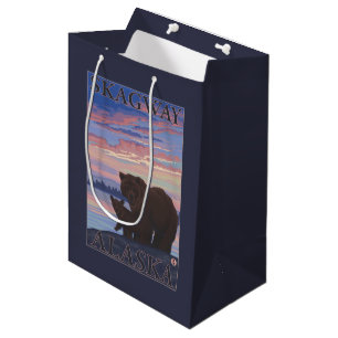 Sacola Para Presentes Média Urso e Cub - Skagway, Alaska