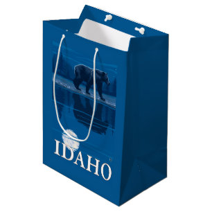 Sacola Para Presentes Média Urso no poster de viagens de MoonlightIdahoVintage