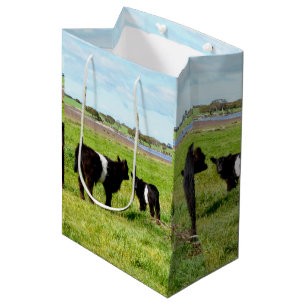 Sacola Para Presentes Média Vaca Múmia E Bebê Galloway, Saco De Presente