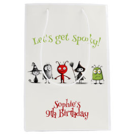 Sacola Para Presentes Média Vamos fica assustado! Aniversário de criança de mo