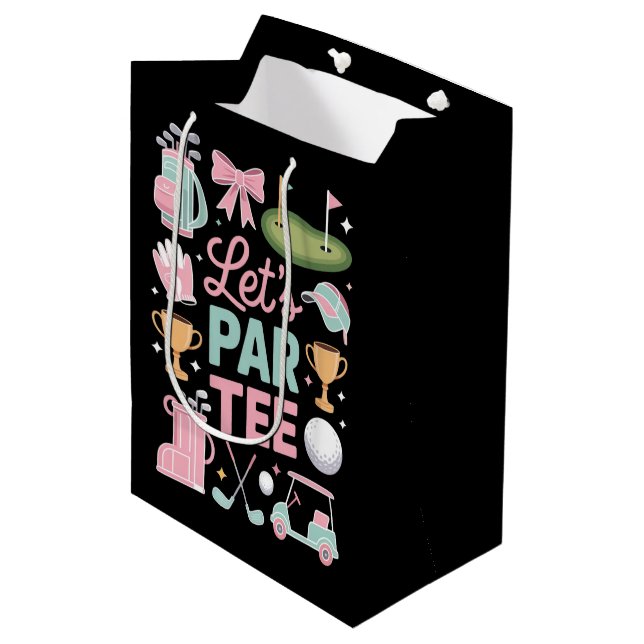 Sacola Para Presentes Média Vamos Par Tee Coquette de Golfe Presentes para Ama (Frente inclinada)