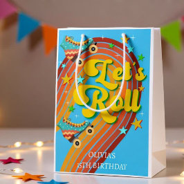 Sacola Para Presentes Média Vamos rolo skate retrógrado arco-íris