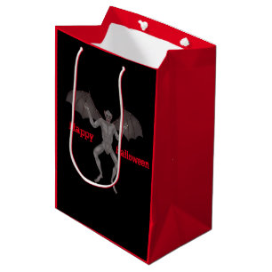 Sacola Para Presentes Média Vampiro Assustador com o Dia das Bruxas