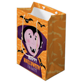 Sacola Para Presentes Média Vampiro Drácula Bats Kids Feliz Dia das Bruxas