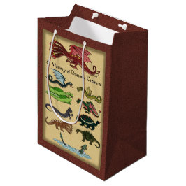 Sacola Para Presentes Média Variedade de criaturas draconianas