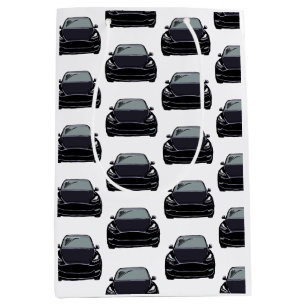 Sacola Para Presentes Média Veículo elétrico a negro SUV