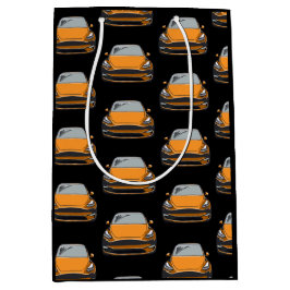 Sacola Para Presentes Média Veículo Elétrico Laranja SuV Carro Negro Fundo