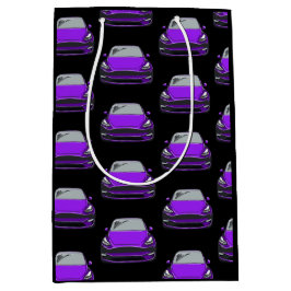 Sacola Para Presentes Média Veículo elétrico roxo SUV Carro preto