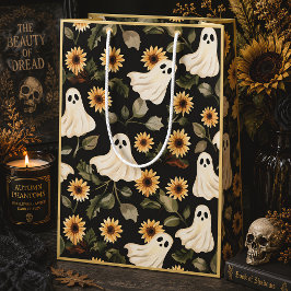 Sacola Para Presentes Média Verão Gótico Fantasmas & Girassóis Assustador