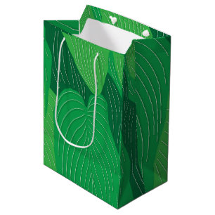Sacola Para Presentes Média Verde deixa botânica