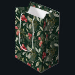 Sacola Para Presentes Média Verde-Escuro Verde-Elegante Natal Botânico<br><div class="desc">. Projetado em eterno de cores natalinas ricas, verdes vibrantes, e marfim elegante, esta bolsa exude charme de férias. O histórico verde-escuro costume adiciona um toque de sofisticação, fazer seu presente realmente se destacar. Esta bolsa de presente versátil é o toque final perfeito para qualquer presente, independentemente das suas preferências...</div>