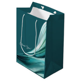 Sacola Para Presentes Média Verde Moderno e Chic-Emerald