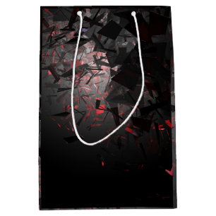 Sacola Para Presentes Média Vermelho & preto