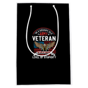 Sacola Para Presentes Média veterano do exército