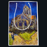 Sacola Para Presentes Média Vincent van Gogh - A Igreja em Auvers<br><div class="desc">Igreja de Auvers / l'Eglise à Auvers-sur-oise de Vincent Van Gogh em 1890</div>