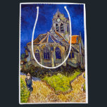 Sacola Para Presentes Média Vincent van Gogh - A Igreja em Auvers<br><div class="desc">Igreja de Auvers / l'Eglise à Auvers-sur-oise de Vincent Van Gogh em 1890</div>