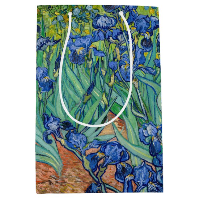 Sacola Para Presentes Média Vincent Van Gogh - Íris (Frente)