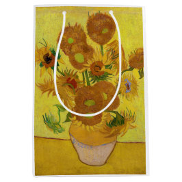 Sacola Para Presentes Média Vincent van Gogh - Vase com Quinze Girassóis
