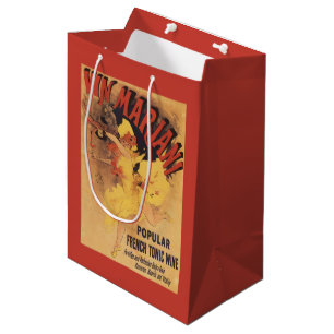 Sacola Para Presentes Média Vinho de derramamento da menina de dança de Vin