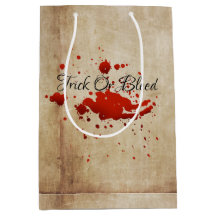 Vintage Adulto Halloween Trick sangrento ou tratad