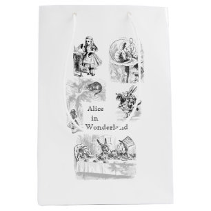 Sacola Para Presentes Média Vintage Alice no saco temático do presente do pa