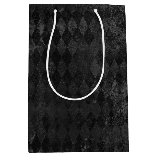 Sacola Para Presentes Média Vintage Black Harlequin (Frente)