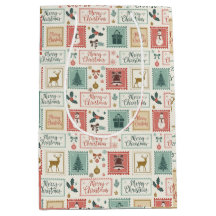 Vintage Christmas Postage Pattern