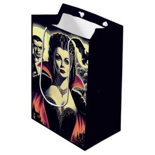 Sacola Para Presentes Média Vintage Hot Vampire Woman