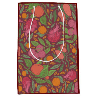 Sacola Para Presentes Média Vintage Inglês Garden