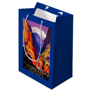 Sacola Para Presentes Média Vintage PosterEurope 2 de Cote d'Azur do La