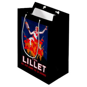 Sacola Para Presentes Média Vintage PosterEurope de Lillet das kinas