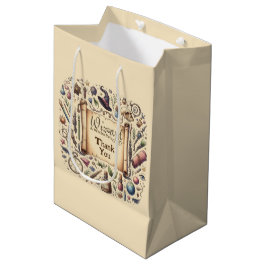 Sacola Para Presentes Média Vintage Wizard Witts Party Magical Wands Hats