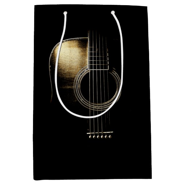 Sacola Para Presentes Média Violão Acústico Lite (Frente)