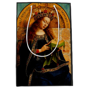 Sacola Para Presentes Média Virgem Maria por Jan van Eyck