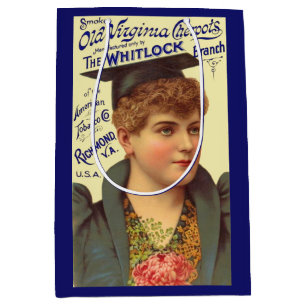 Sacola Para Presentes Média Virgínia Cheroots and impressão nos anos 1890