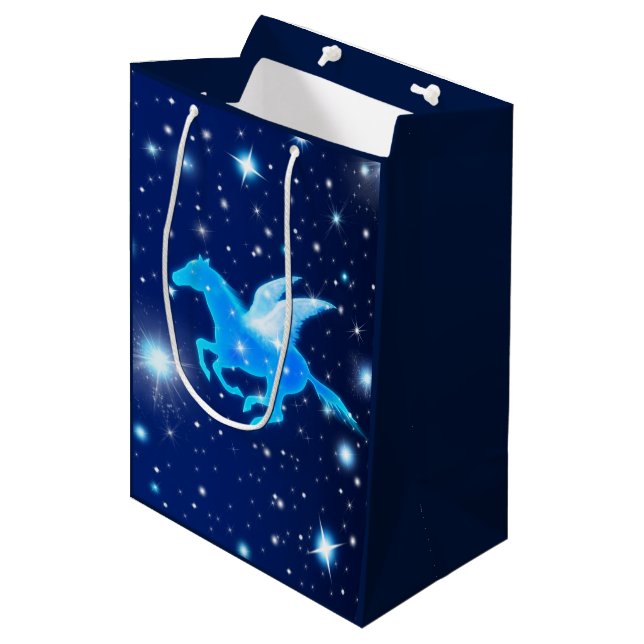 Sacola Para Presentes Média Voando Pegasus (Frente inclinada)