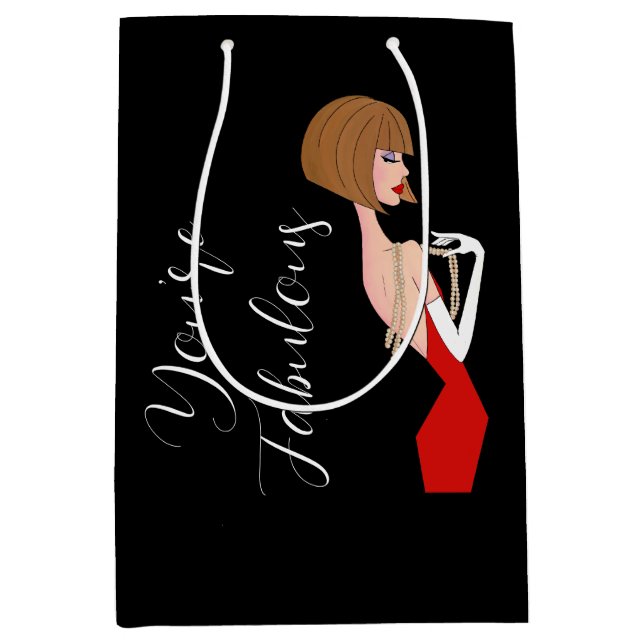 Sacola Para Presentes Média "Você é fabuloso" DIVA Gift Bag (Frente)